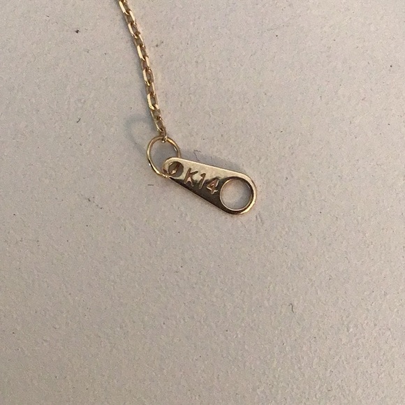 Dainty 14K Gold CZ Pendant EUC - Picture 5 of 8